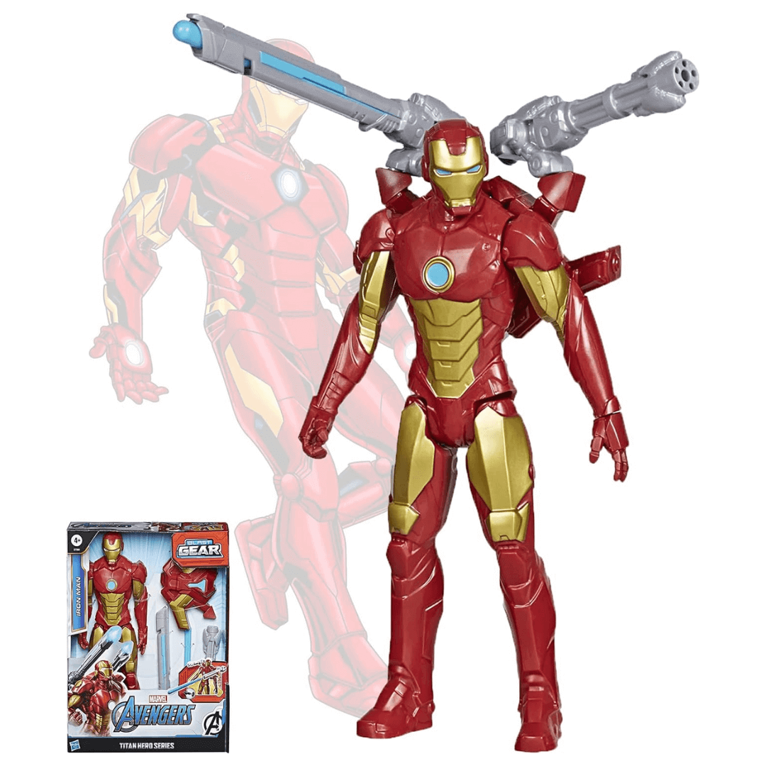 MARVEL - IRON MAN Figuras de 30cm + Equipo con Lanzadores - Lovely Kids  Costa Rica, image size:1080x1080