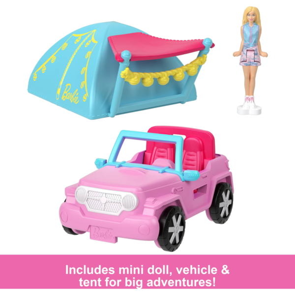 BARBIE Mini Barbieland - Muñeca & Jeep + Tienda Cambio de Color - Imagen 3