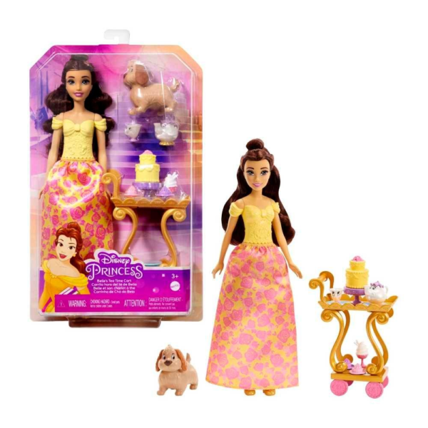 PRINCESAS - BELLA Muñeca + Set de Juego de Té