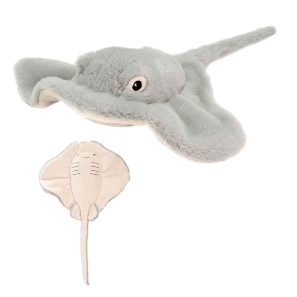 FIESTA® Earth Pals - MANTA RAYA Gris Peluche 50cm