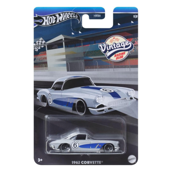HOT WHEELS Vintage 1:64 - Racing Club CORVETTE Light Gray 1962