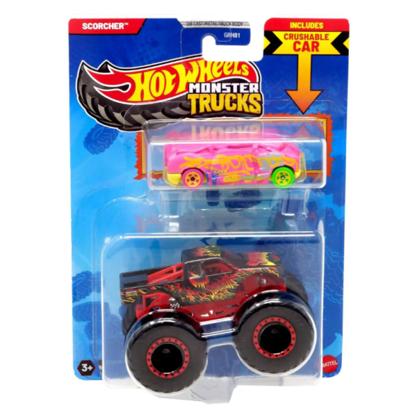 MONSTER TRUCK Crash 1:64 - SCORCHER + Crushed Van Blind Sided