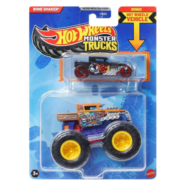 MONSTER TRUCK Crash 1:64 - BONE SHAKER + Bonus Car