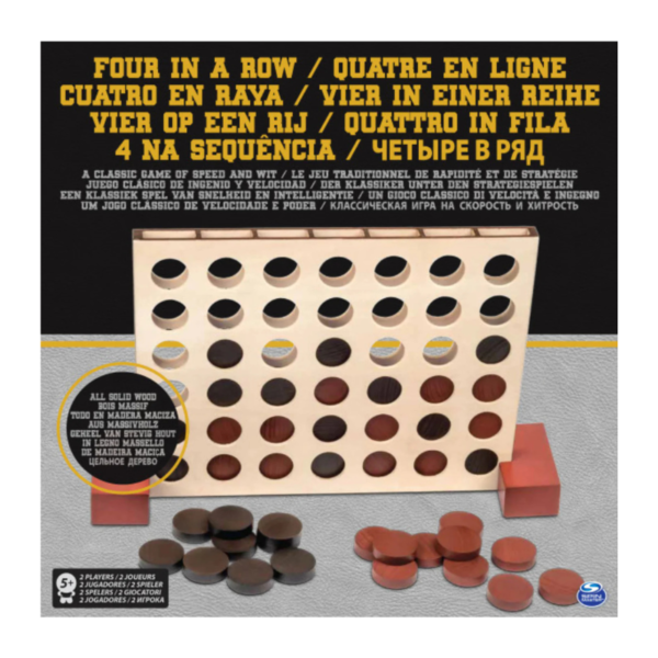 SPIN MASTER Juegos de Mesa - Cuatro en Línea de Madera