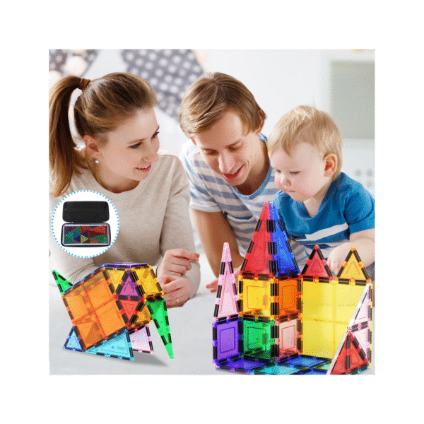 PICASSO TILES - Set de Bloques de Construcción Magnéticos Con Estuche de Viaje + 101pzas - Imagen 4