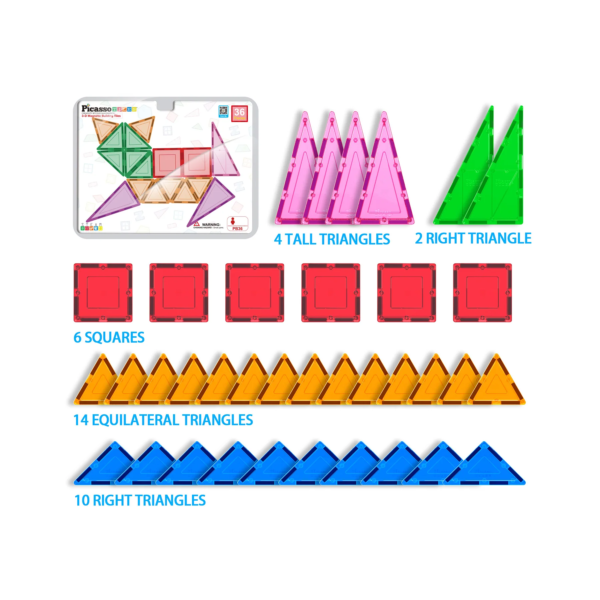 PICASSO TILES - Set de Bloques de Construcción Magnéticos + 36pzas - Imagen 4