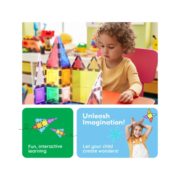 PICASSO TILES - Set de Bloques de Construcción Magnéticos + 61pzas - Imagen 6