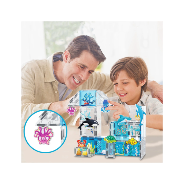 PICASSO TILES Action Figures - ANIMALES MARINOS Figuras Magnéticas + 8pzas - Imagen 5