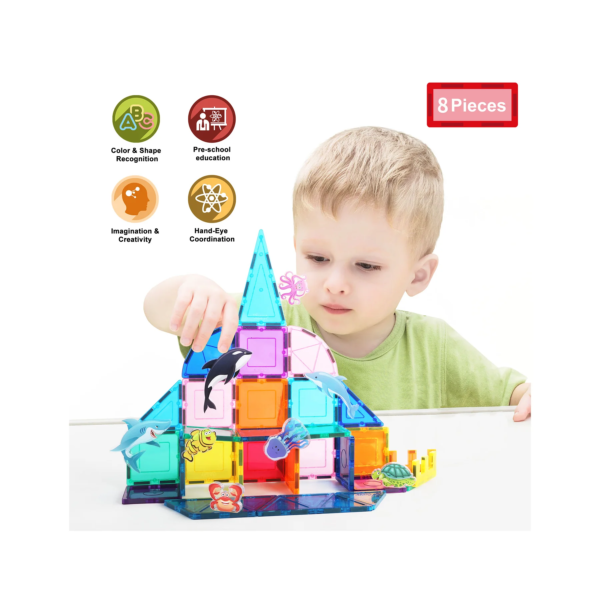 PICASSO TILES Action Figures - ANIMALES MARINOS Figuras Magnéticas + 8pzas - Imagen 3