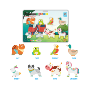 PICASSO TILES Action Figures - ANIMALES DE GRANJA Figuras Magnéticas + 8pzas