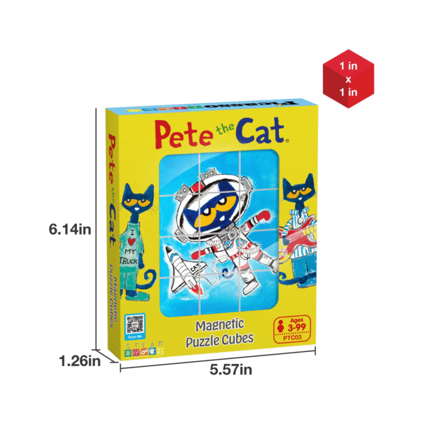 PICASSO TILES Cubes - PETE EL GATO Cubos de Construcción Magnéticos + 12pzas - Imagen 3