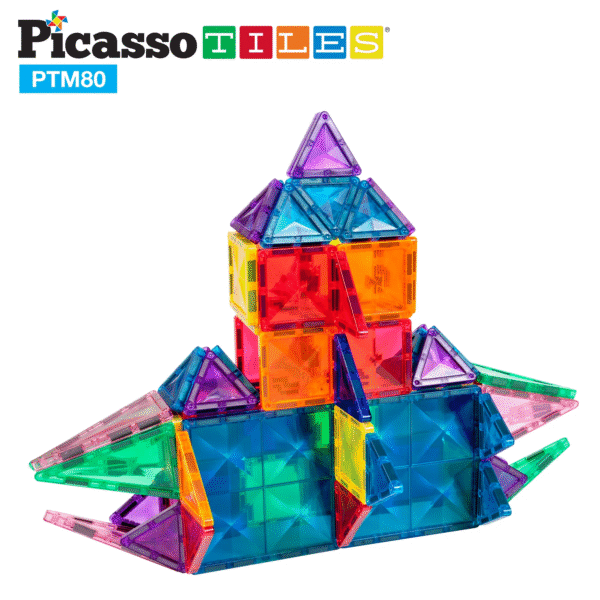PICASSO TILES Diamond - Set de Bloques de Construcción Magnéticos Mini Tile + 80pzas - Imagen 7