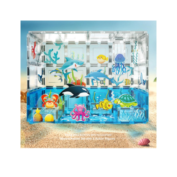 PICASSO TILES - ACUARIO MARINO & Bloques de Construcción Magnéticos + 52pzas - Imagen 6