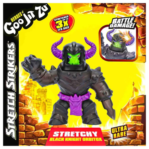 GOO JIT ZU Stretch Strikers - BLACK KNIGHT ORBITOX Figura Stretchy - Imagen 5
