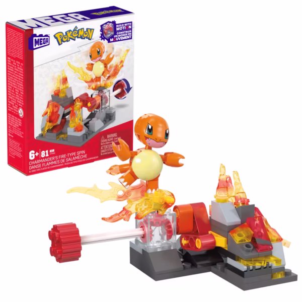 MEGA Construx - CHARMANDER Giro de Fuego Armable + 81pzas