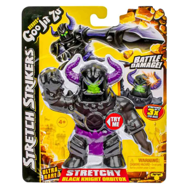 GOO JIT ZU Stretch Strikers - BLACK KNIGHT ORBITOX Figura Stretchy