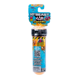 Mr BEAST LAB Swarms - Tubo de Ensayo Swarms Naranja Micro Monstruos + 2pzas