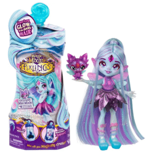 MAGIC MIXIES Pixlings S2 - DEERLEE Muñeca Cabello Cambia de Color + Accesorios