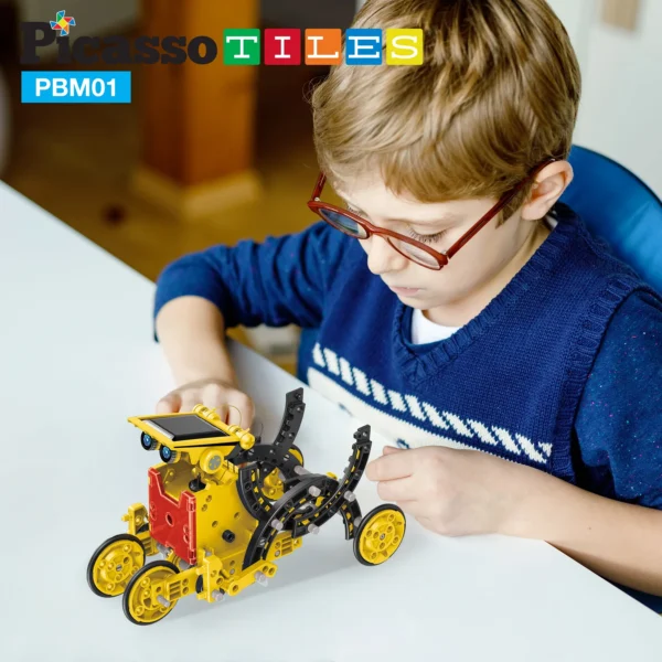 PICASSO TILES Science - Set de Construcción ROBOT SOLAR 12 en 1 - Imagen 9