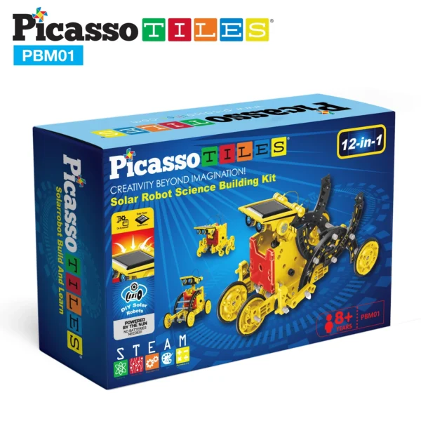 PICASSO TILES Science - Set de Construcción ROBOT SOLAR 12 en 1 - Imagen 2