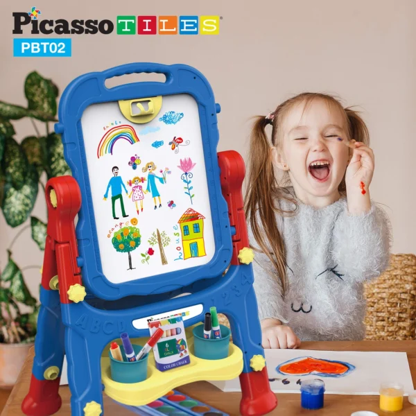 PICASSO TILES - Pizarra 2 en 1 Magnética + Caballete & Accesorios - Imagen 9