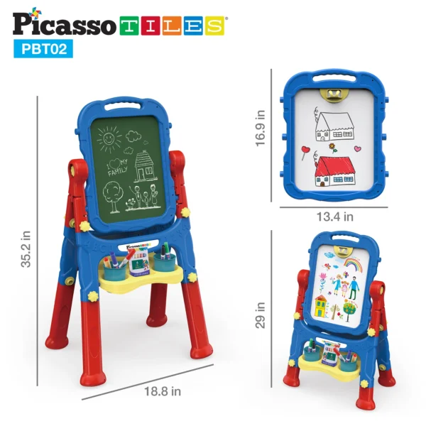 PICASSO TILES - Pizarra 2 en 1 Magnética + Caballete & Accesorios - Imagen 5