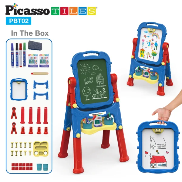 PICASSO TILES - Pizarra 2 en 1 Magnética + Caballete & Accesorios - Imagen 4