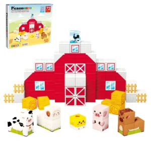 PICASSO TILES Cubes - GRANJA Cubos de Construcción Magnéticos + 72pzas