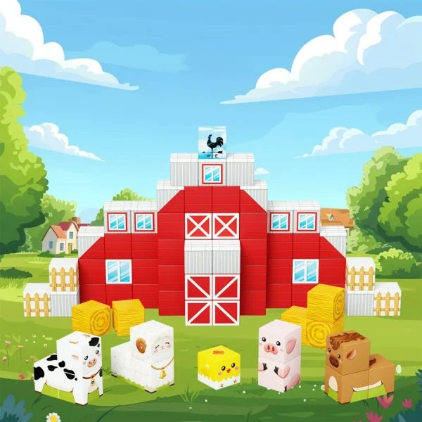 PICASSO TILES Cubes - GRANJA Cubos de Construcción Magnéticos + 72pzas - Imagen 5