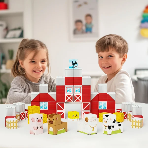 PICASSO TILES Cubes - GRANJA Cubos de Construcción Magnéticos + 72pzas - Imagen 9
