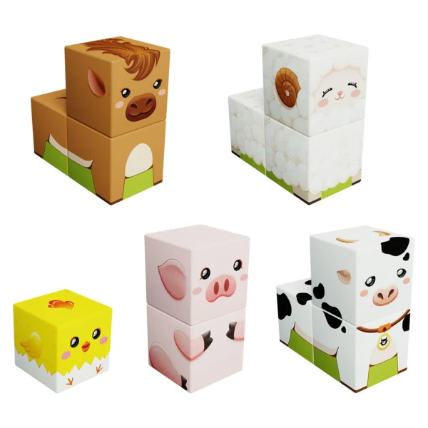 PICASSO TILES Cubes - GRANJA Cubos de Construcción Magnéticos + 72pzas - Imagen 8