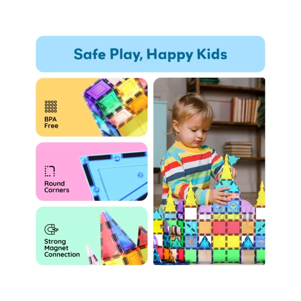 PICASSO TILES - Set de Bloques de Construcción Magnéticos con Espejos + 152pzas - Imagen 8