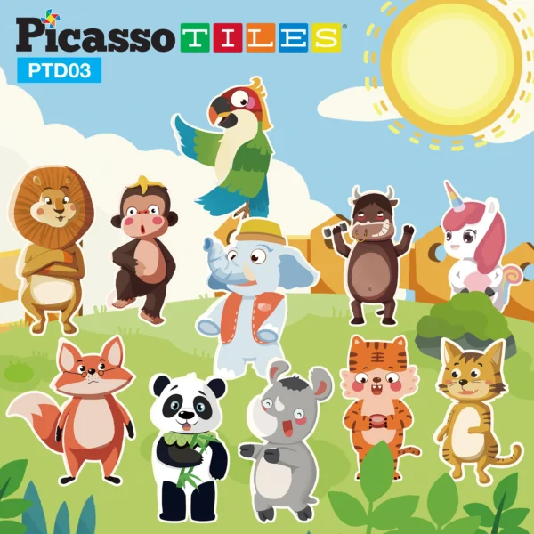 PICASSO TILES Mix & Match - Set de Juego Magnético Mezcla & Combina + 112pzas - Imagen 8