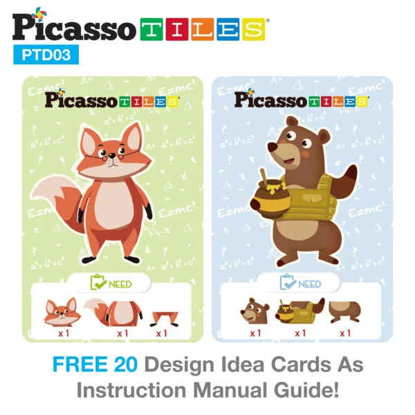 PICASSO TILES Mix & Match - Set de Juego Magnético Mezcla & Combina + 112pzas - Imagen 6