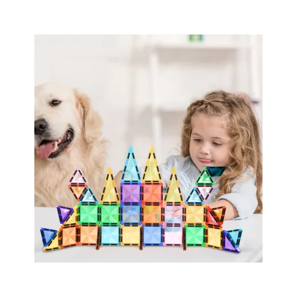 PICASSO TILES Diamond - Set de Bloques de Construcción Magnético Mini Tile + 40pzas - Imagen 4