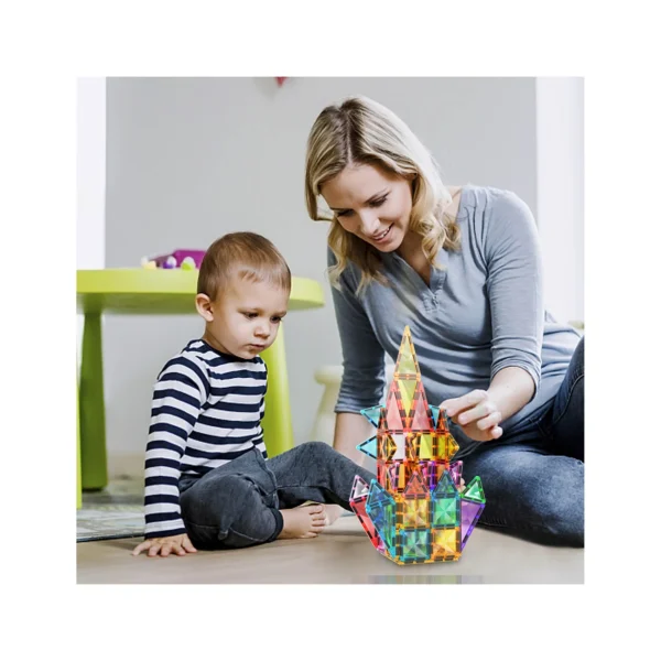 PICASSO TILES Diamond - Set de Bloques de Construcción Magnético Mini Tile + 60pzas - Imagen 6