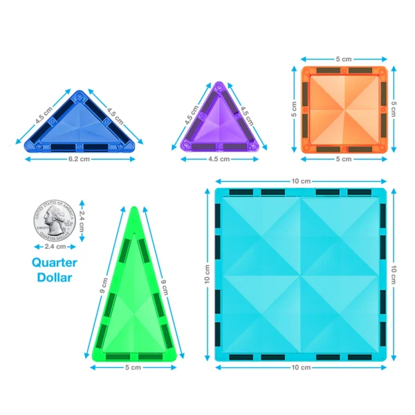 PICASSO TILES Diamond - Set de Bloques de Construcción Magnético Mini Tile + 60pzas - Imagen 4