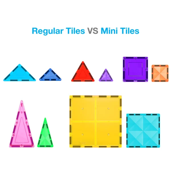 PICASSO TILES Diamond - Set de Bloques de Construcción Magnético Mini Tile + 60pzas - Imagen 3