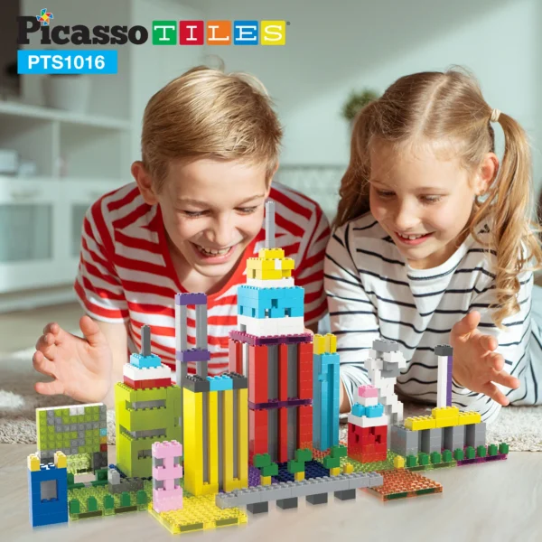 PICASSO TILES Brick Tiles - Set de Construcción Magnético & Bloques + 1016pzas - Imagen 9