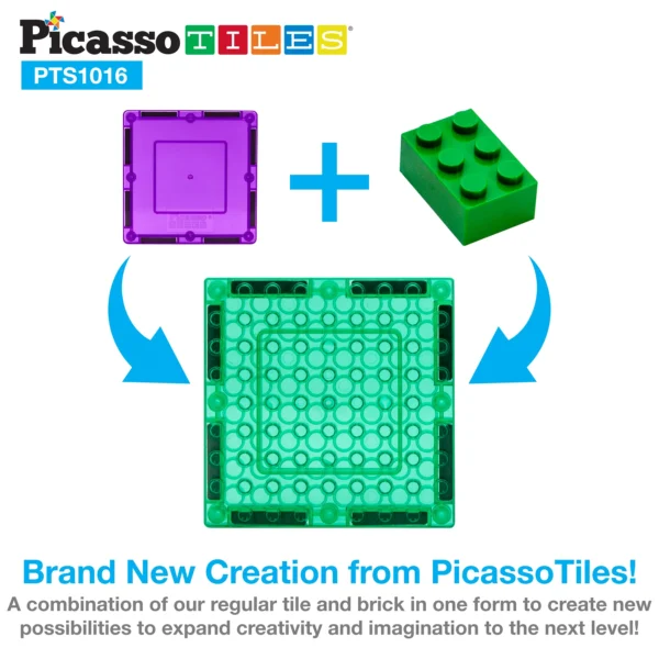 PICASSO TILES Brick Tiles - Set de Construcción Magnético & Bloques + 1016pzas - Imagen 8