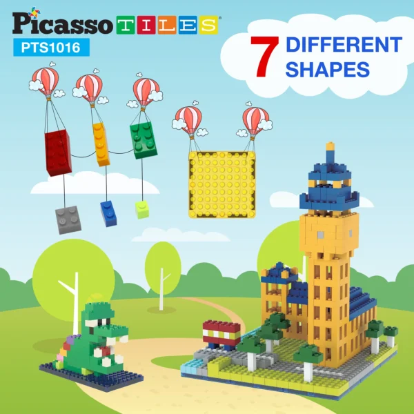 PICASSO TILES Brick Tiles - Set de Construcción Magnético & Bloques + 1016pzas - Imagen 4