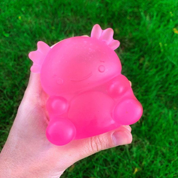 TOP TRENZ - SUPER DUPER Squishy AJOLOTE Naranja - Imagen 3