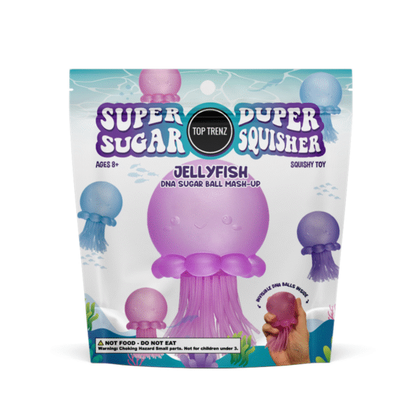 TOP TRENZ - SUPER DUPER Squishy MEDUSA Celeste - Imagen 2