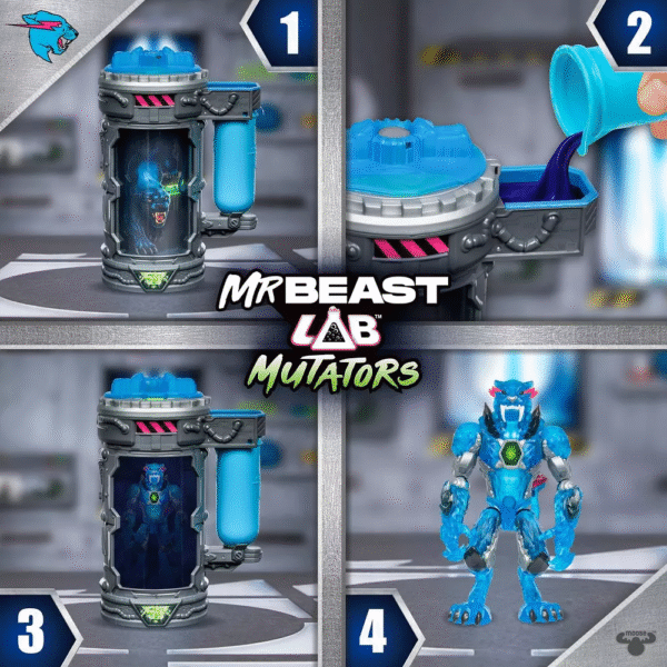 Mr BEAST LAB Mutantes - Cámara de Mutación PANTERA SIGILOSA Figura - Imagen 7