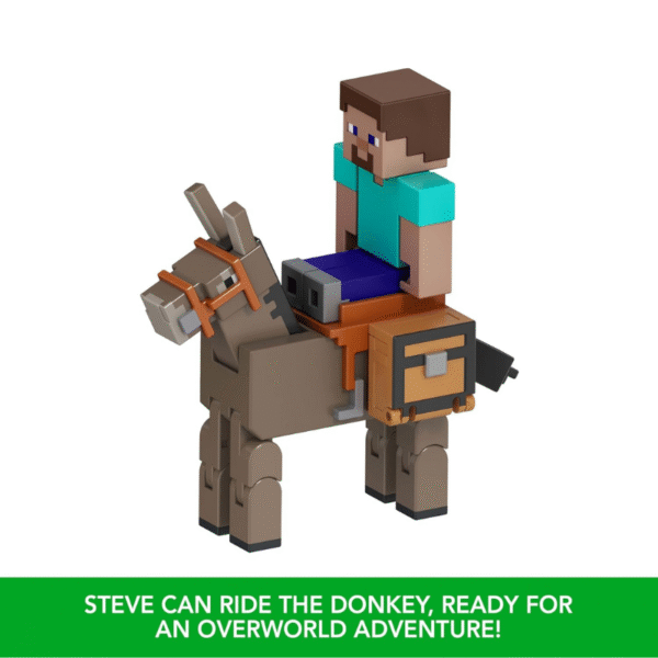MINECRAFT Creator Series - STEVE & BURRO + Accesorios - Imagen 4