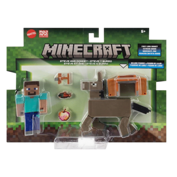 MINECRAFT Creator Series - STEVE & BURRO + Accesorios