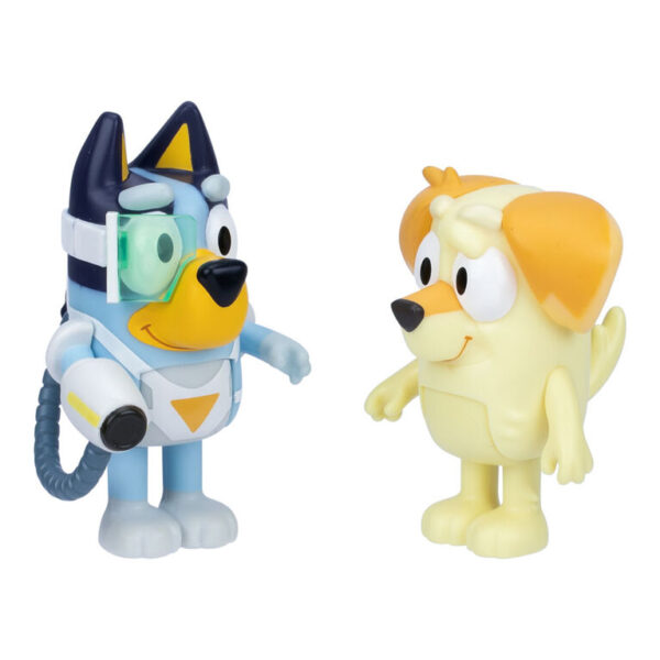 BLUEY - Set de Figuras BLUEY & CHUCKY Lanzadores Sorpresa