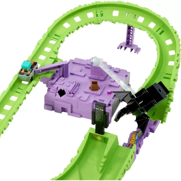 HOT WHEELS RacerVerse - MINECRAFT Play Set Derrota al Ender Dragón - Imagen 3
