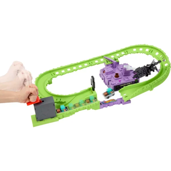 HOT WHEELS RacerVerse - MINECRAFT Play Set Derrota al Ender Dragón - Imagen 5