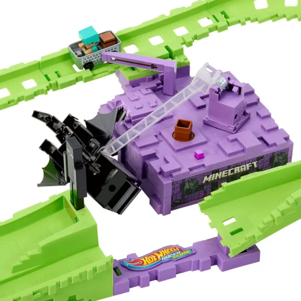 HOT WHEELS RacerVerse - MINECRAFT Play Set Derrota al Ender Dragón - Imagen 2